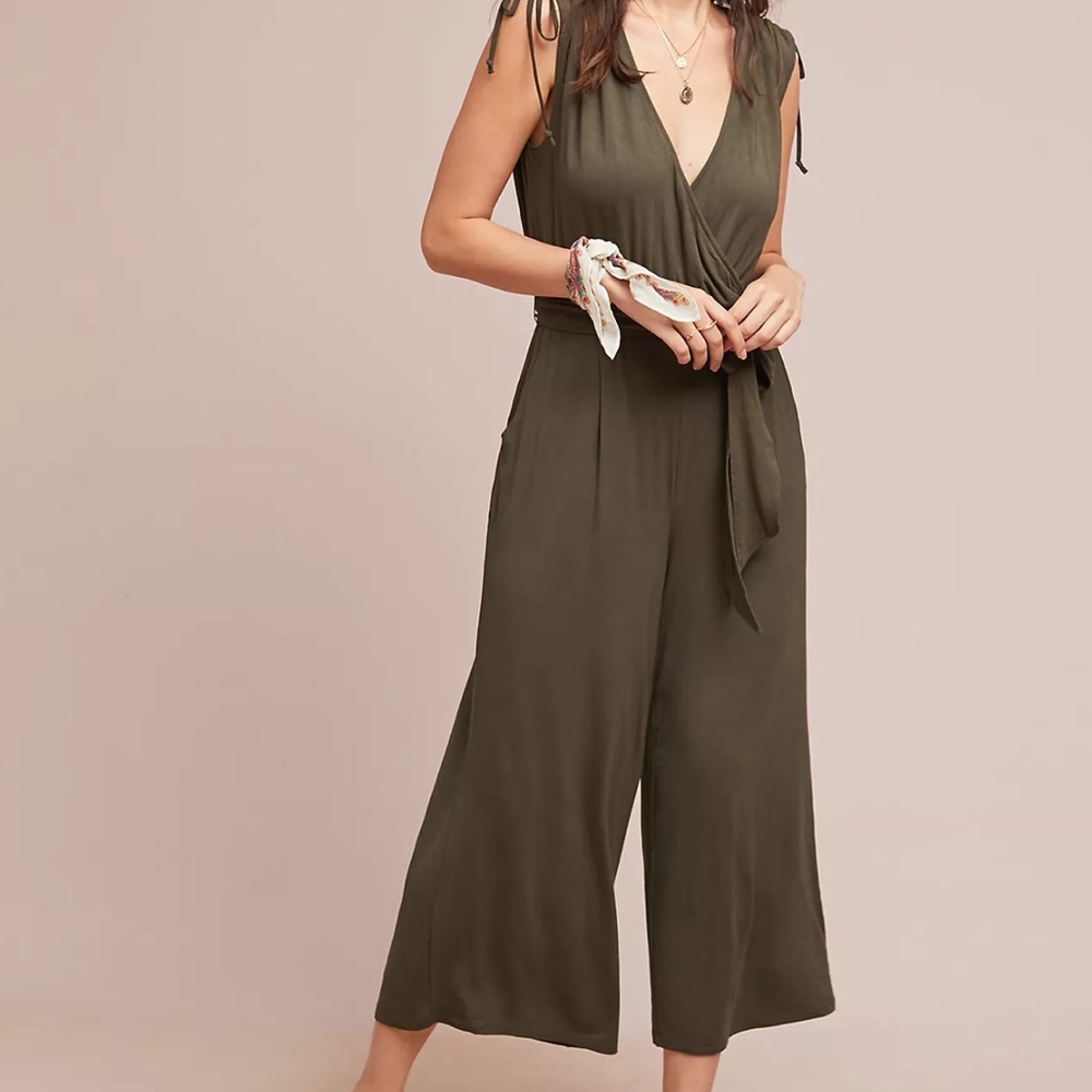 By Anthropologie | green  | Alisande Jumpsuit